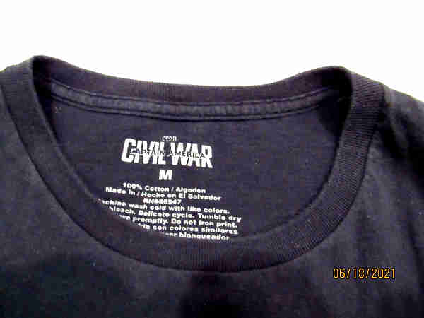 Civil War Black T-shirt