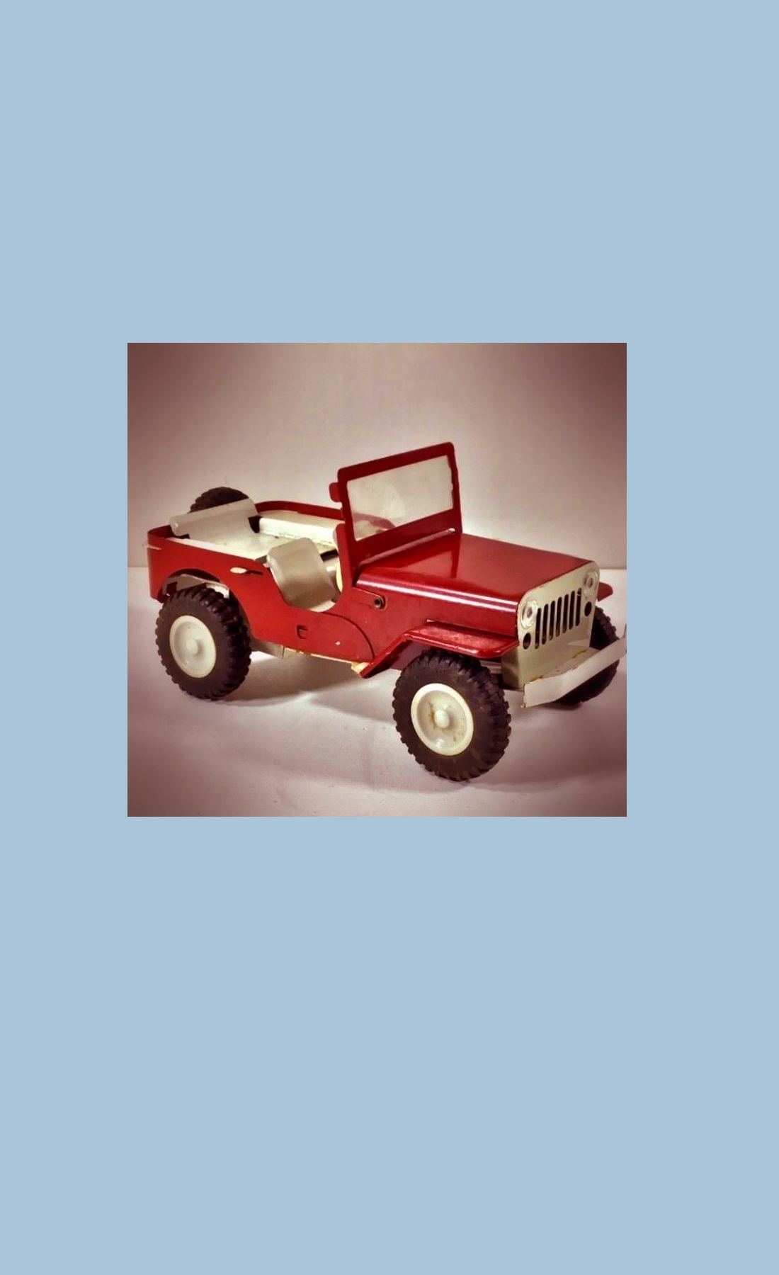 Vintage Jeep Tin Toy Vehicle