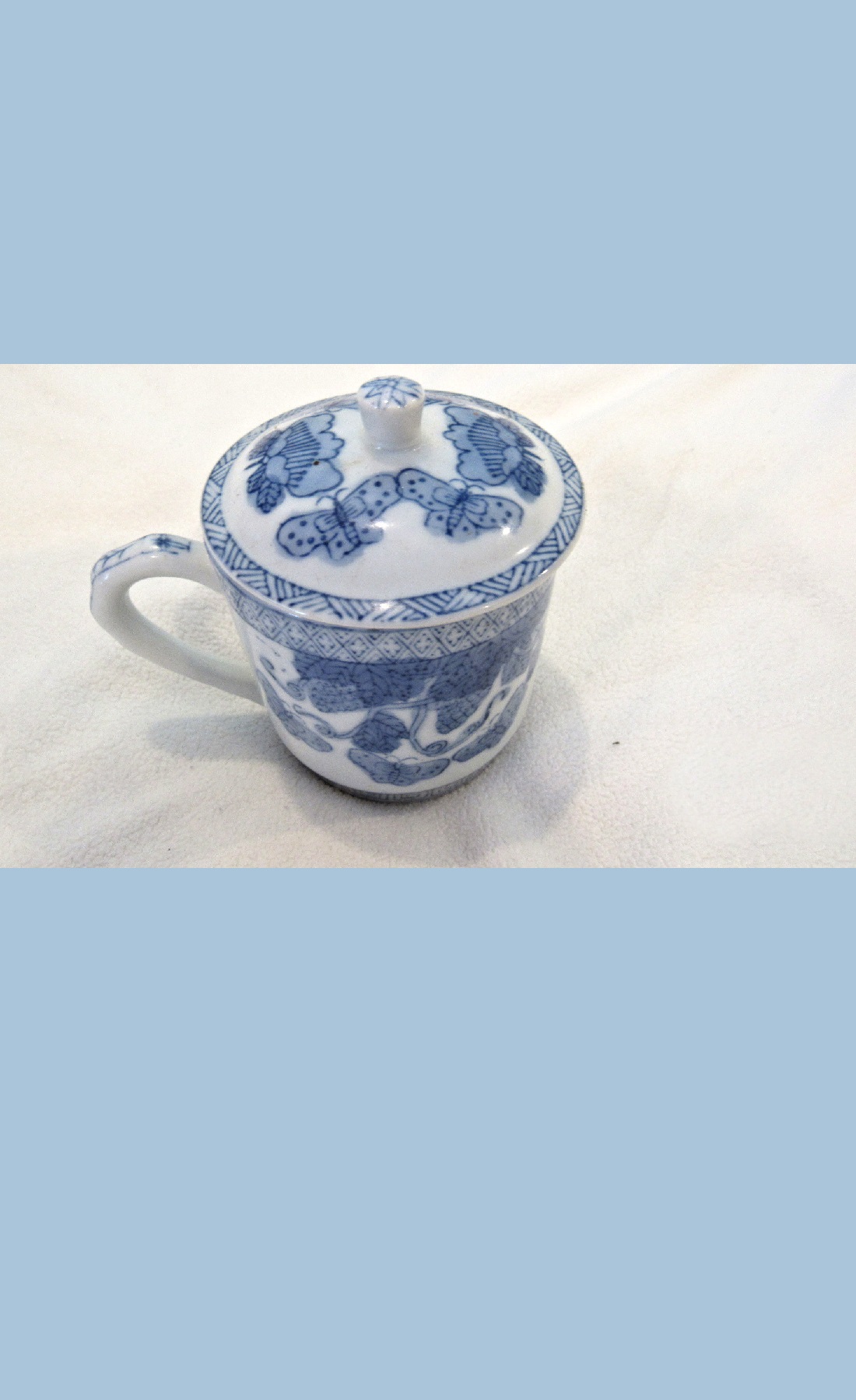 Antique Porcelain Mug with Lid