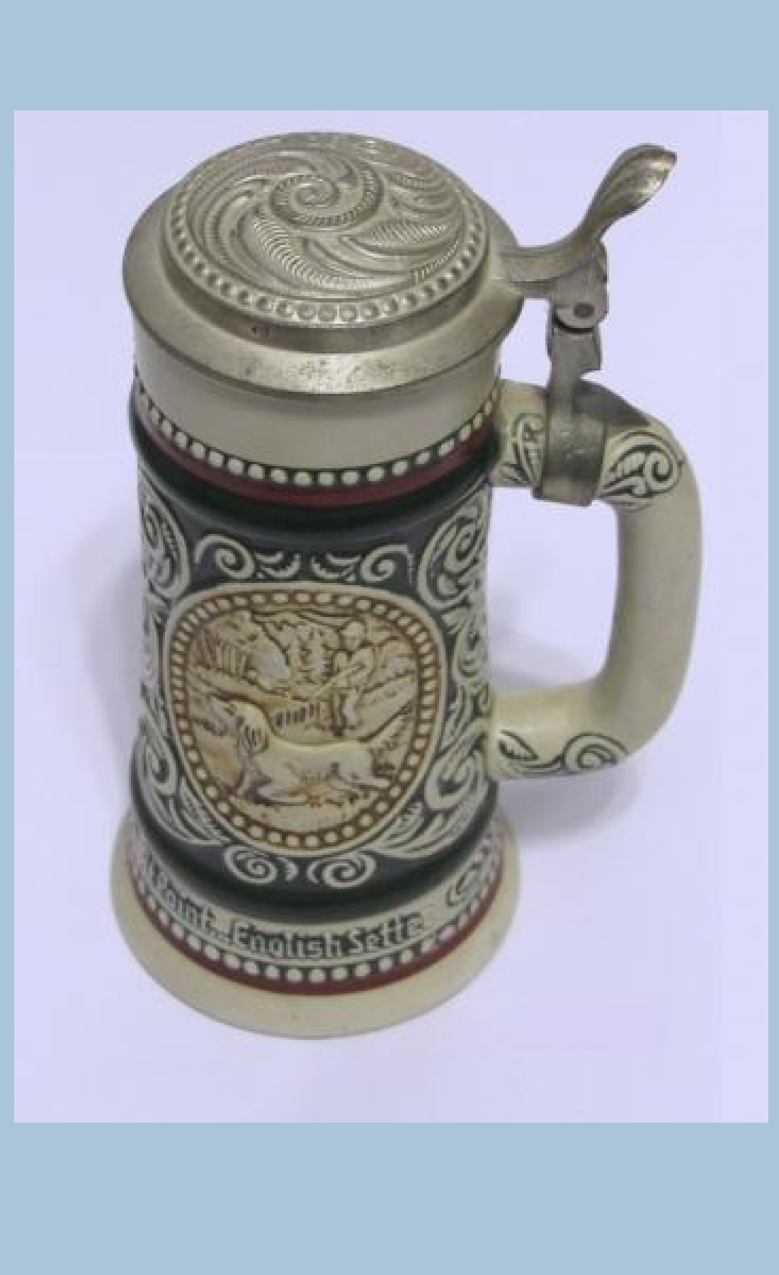 Vintage Authentic Avon Brazil Beer Stein with Cap.