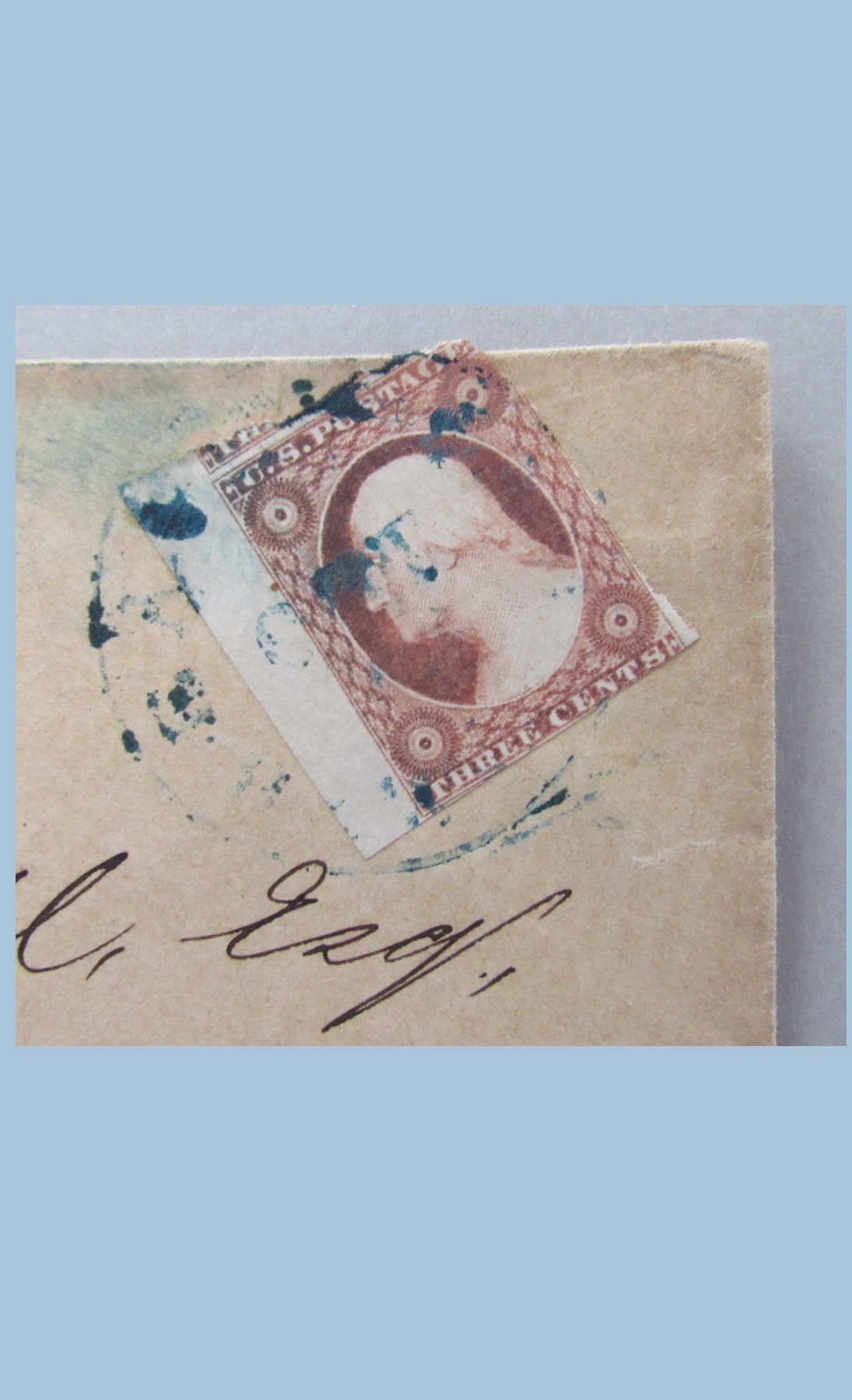 Old U.S. 3-cent letter from 1851 | Ouslet 