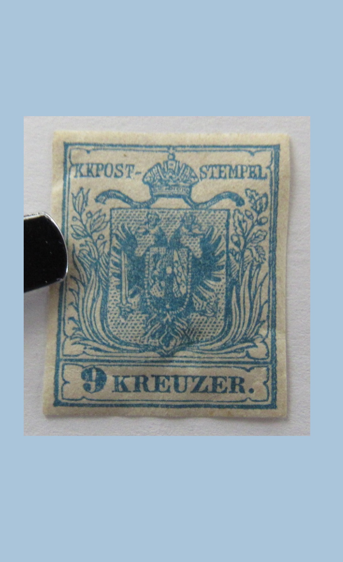 Postage Stamp 9 Kreuzer of The Austrian Monarchy 1850 | Ouslet