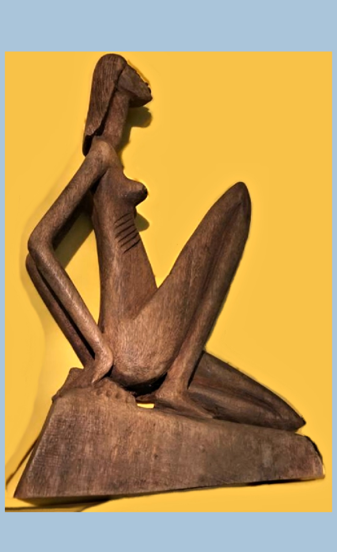 Wooden Sculpture of a Woman