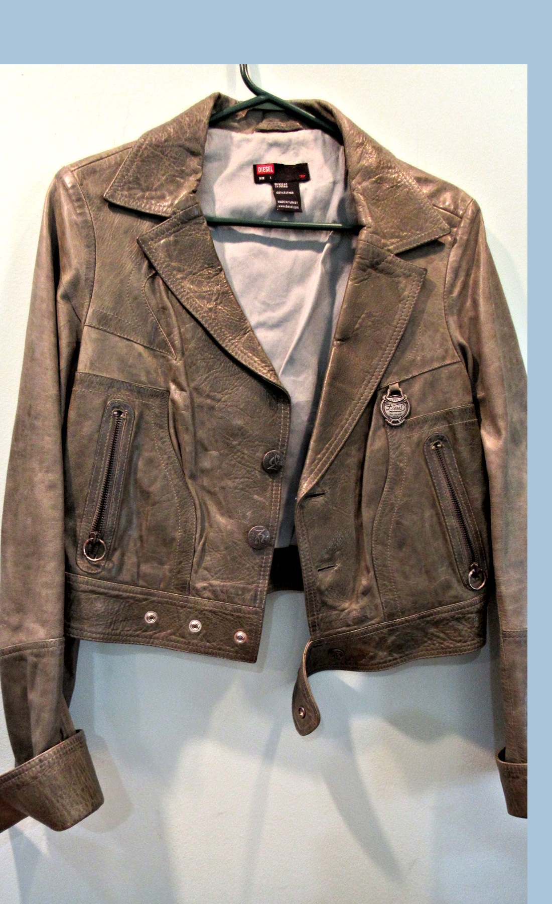 Leather Women's Waist Jacket - Diesel | Ouslet