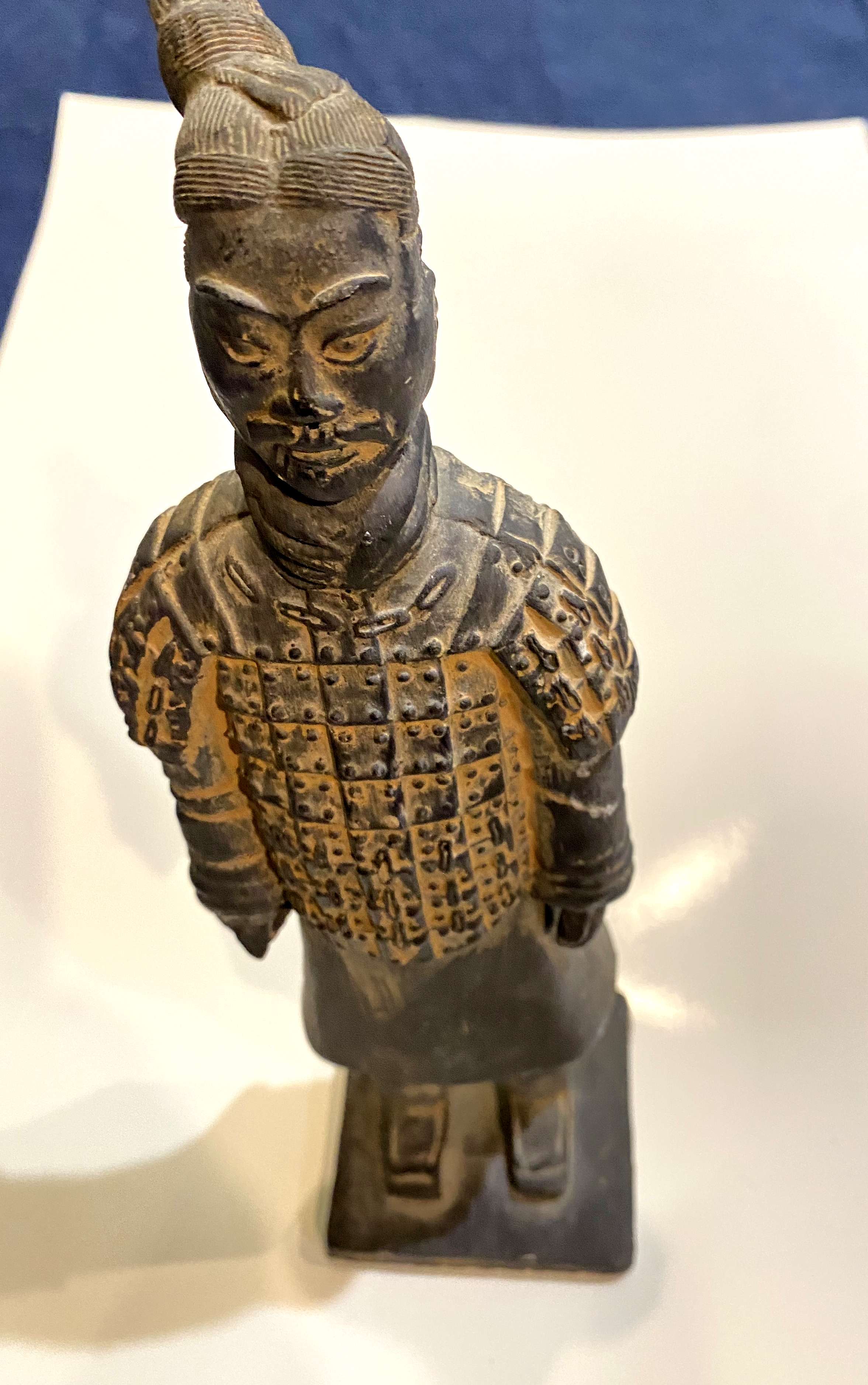 Antique Chinese  Carved Statue | Sculpture of Warrior 