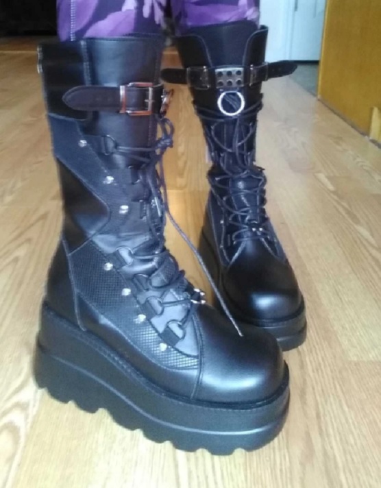 Grunge Punk Black Boots - Ouslet